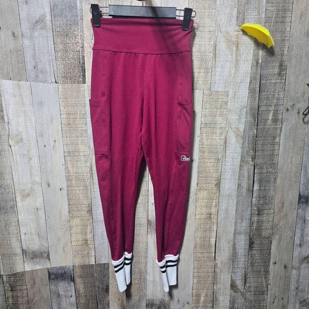 Bombshell Sportswear Berry High Rise Sock Leggings Medium Athletic Workout Gym